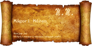 Mágori Mózes névjegykártya