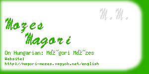mozes magori business card
